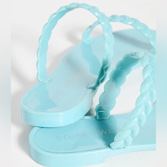 Stuart Weitzman Braida Sawyer Jelly Sandals Sz 7 TURQUESA - Picture 5 of 7